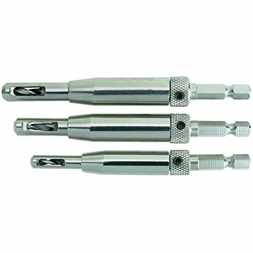 Vix Bits Self Centering Quick Change Door Hinge Drill Bit Set,Jikkolumlukka