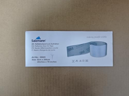 Salzmann Reflective Fabric Tape, Silver (5cm x 200cm), Argento (5 cm x 200 cm) - Image 4