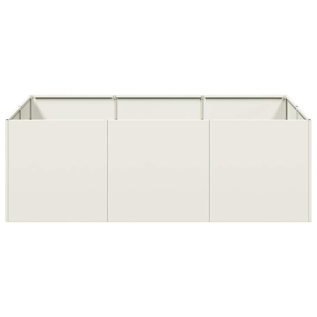 Ogrodnik stalowy biały 120x80x40 cm | Otwarte dno drenażowe, stabilny stojak wewnętrzny, dla roślin kwiatów i warzyw