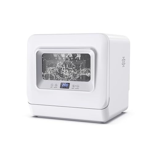 PUFAHAU Lavavajillas De Encimera Totalmente Automático, Sin Instalación, con Secado Inteligente, Ideal para Casa, Apartamento Y Autocaravana.