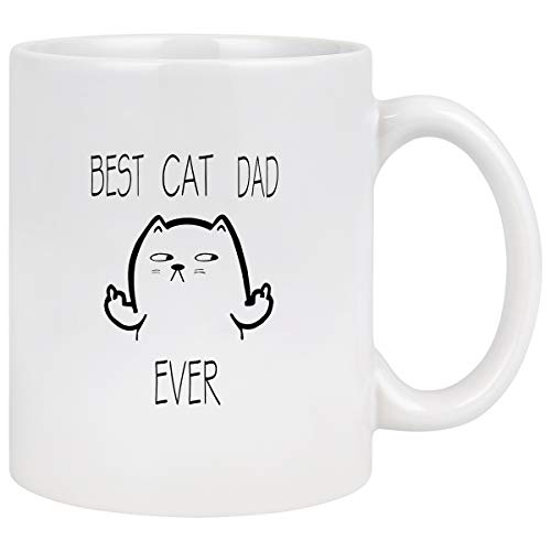 Best Cat Dad Ever Funny Coffee Mug Cat Dad Gifts Fathers Day Gifts