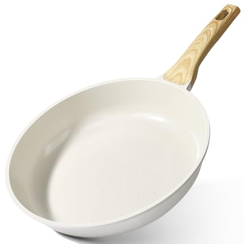 Image of GiPP Ceramic Coating Frying Pan, 11.0 inches (28 cm), Induction and Gas Fires, Fluorine Free, Nonstick Frying Pan, Heat Resistant Handle, Harmless to Body, Easy to Clean, Dishwasher Safe, PFOA PFOS