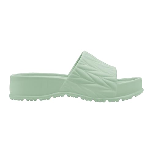 Image of DEBONGO Textured Comfortable Slider for Women | EVA Open Toe Sliders with Textured Upper and Cushioned Sole | Easy Slip-On Sandals for Relaxed Styling and Movement