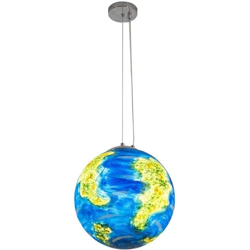 Lampe suspendue design planète avec câble réglable pour chambre