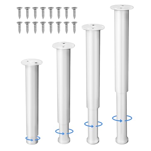 Piedini Per Mobili - Piedini Regolabili Per Mobili - Set Da 4 Gambe Per Mobili In Metallo - 25-43 cm Piedini Per Letto Con Viti, Carico Massimo 300 Kg, Per Armadietto, Divano, Tavolo, Letto Piedini