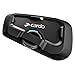 Cardo Systems FREECOM 2X Motorcycle 2-Way Helmet Bluetooth Communication System Headset Intercom, Universal Bluetooth Connectivity, Waterproof, 40mm Speakers - Single Pack