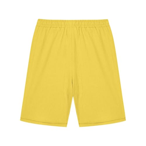 Toddler Boys Girls Bermuda Knee Length Pants with Pockets Casual Classic Solid Shorts Drawstring Elastic Waist for Teen4