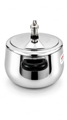 Image of Vinod Platinum Europa Triply Stainless Steel Inner Lid Pressure Cooker 5 L | 3 mm Thick Curved Body | Strong Bakelite Safe-Grip Handle | Gas Stove & Induction Compatible | ISI & CE Certified