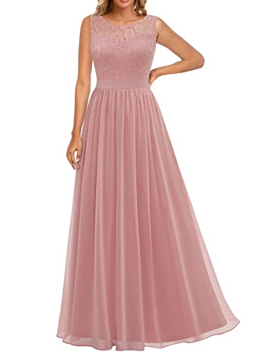 Dressystar 0046 Abendkleid Basic Chiffon Spitzen Ärmellos...