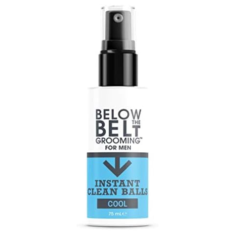 Below The Belt Grooming Instant Clean Balls Cool Balls, Intimate Hygiene Spray for Men, Ideal for Sports, Gym, Festivals & Travel, Icy Mint Fragrance 75ml Cover