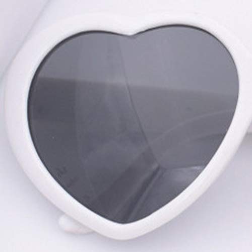 FENICAL Special Effects Glasses Party Favor Peach Heart Light Diffraction Eyeglasses Light Changing Eyewear (White) - Thumbnail 5