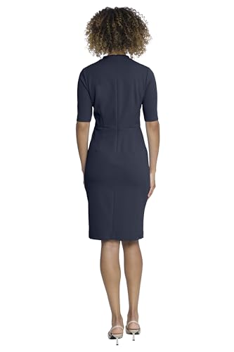 Image of Maggy London Women's Versatile V-Neck Elbow Sleeve Knee-Length Dress | Business Casual Dresses for Women