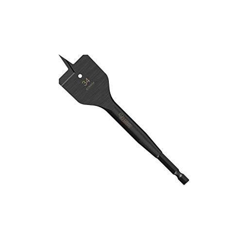 1 x SabreCut SCRIW34_1 34mm x 152mm Impact Rated Flat Wood Spade Bit for Softwood Hardwood Chipboard