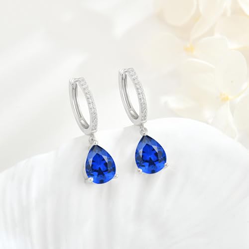 Birthstone Huggie Hoop Earrings 925 Sterling Silver Hoop Earrings for Women Jewelry Birthday Christmas Gifts for Women Mother Wife Her2