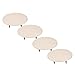 LAISANIM Round Decorative Polypropylene with Earth Speed, External Garden Games, Grass Covered Areas, 4 Pieces (Beige)