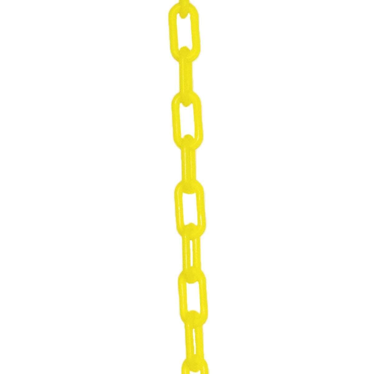 Mr. Chain Plastic Barrier Chain, Yellow, 1.5-Inch Link Diameter, 100-Foot Length (30002-100)
