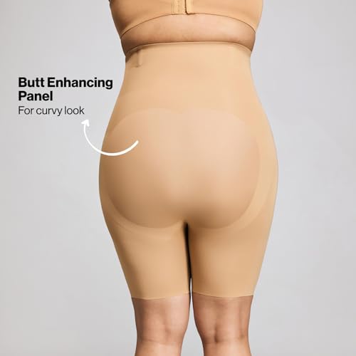 Image of NYKD by Nykaa Bonded Seamless Tummy and Thigh Shapewear | High Waist, Regular fit -NYSH31