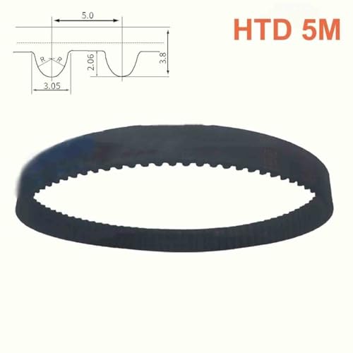 Courroie de distribution synchrone HTD 5M en caoutchouc 785mm pour poulie 20mm