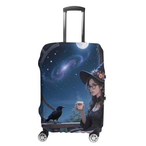 Witch And Raven Moonlight Luggage Covers Suitcase Protector Case Fits 19-32 Inch S
