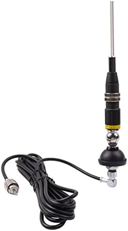 S327N 10m & CB Mobile Mount Antenna Kit with 3M RG58 Coaxial Cable with PL259 Plug,suitable for CB Radio and 10 meter Radio