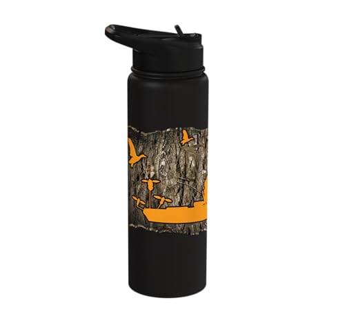 Minimalist Kayak Duck Waterfowl Hunting Camouflage Stainless Steel Insulated Water Bottle