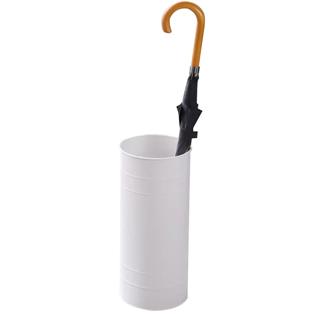Flyiodfcxv White B Umbrella Stand, Small Classic Style Cylindrical(White B)