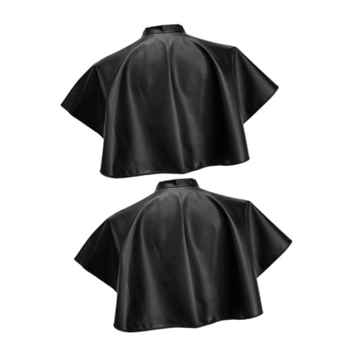 Capa impermeable para tinte de cabello 2 pzs negro para barbería miniatura 1