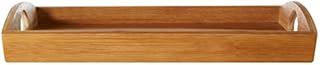 Premier Housewares Wooden Tray Tray Table Serving Tray Dinner Tray Serving Dish Bamboo Snack Tray Wooden Plate Natural Bamboo 6Hx40Wx30D