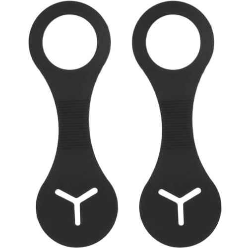 2 Stück Kotbeutelhalter, Praktisches Zubehör für Hundekotbeutel, Freihändiger Hundeleinen-Abfallbeutelhalter, Leinentaschenhalter für Hundespaziergang(Schwar)