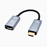 CORN HDMI to DisplayPort Adapter 4K@60Hz High Speed HDMI Male to DP Female Converter Cable Compatible for PC Graphics Card Laptop Mini NS PS5/4 Xbox One/360