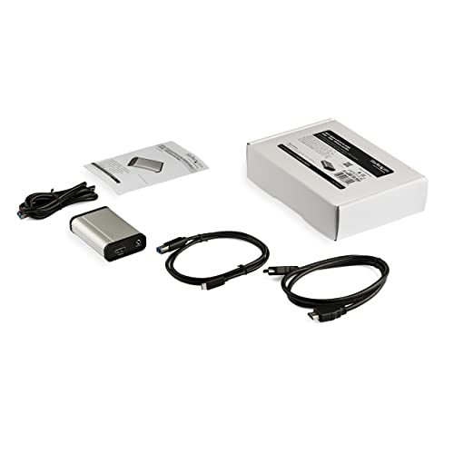 Image of StarTech HDMI to USB-C Video Capture Device, 1080p, 60fps, TAA (UVCHDCAP) | External USB 3.0 Type-C Capture /Live Streaming, Comp with USB-C /USB-A /Thunderbolt 3, HDMI Audio /Video Recorder Adapter