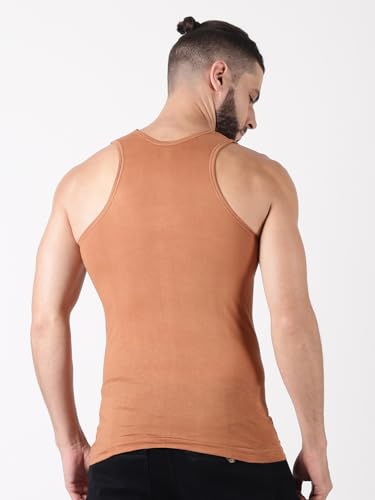 Image of Dollar Lehar Men Combed Cotton Round Neck Vest -Colour May Vary