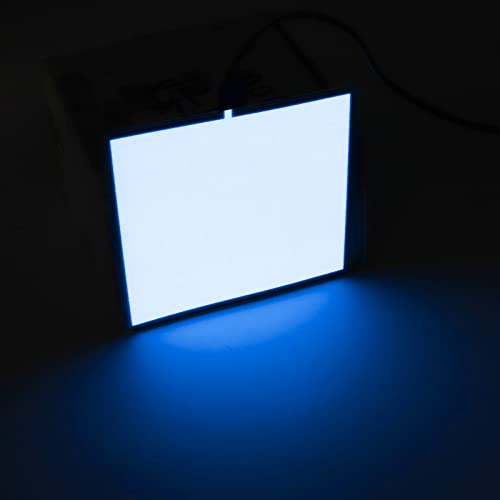 Image of Flexible Led Panel,Electroluminescent Panel Sheet EL Tape Cuttable Soft for Mask Eye Cosplay Party Decor DIY-Continuous /Slow Flash /Fast Strobe 10x10cm (blue, 10x10)