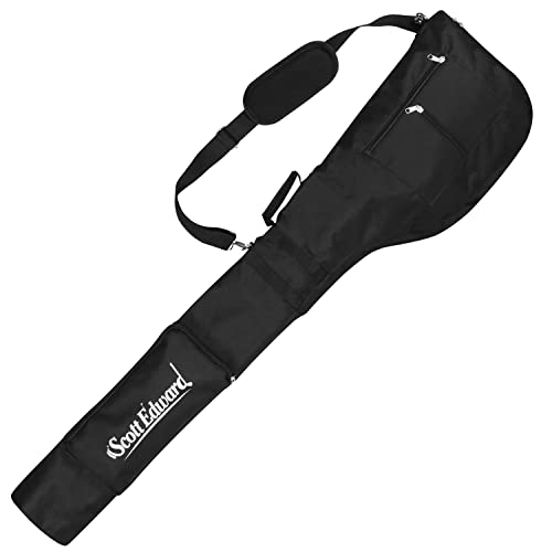 Portable Sunday Pencil Bag Foldable Golf Club Carry Bag Waterproof Training Case Holds 7-12 Clubs