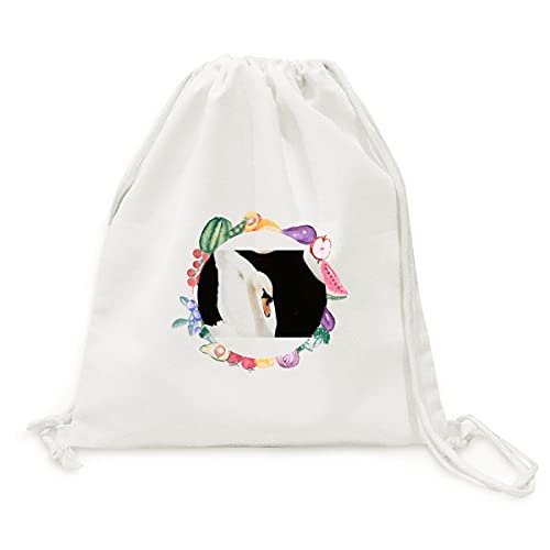 Sac de courses pliable cygne blanc pour fruits et légumes