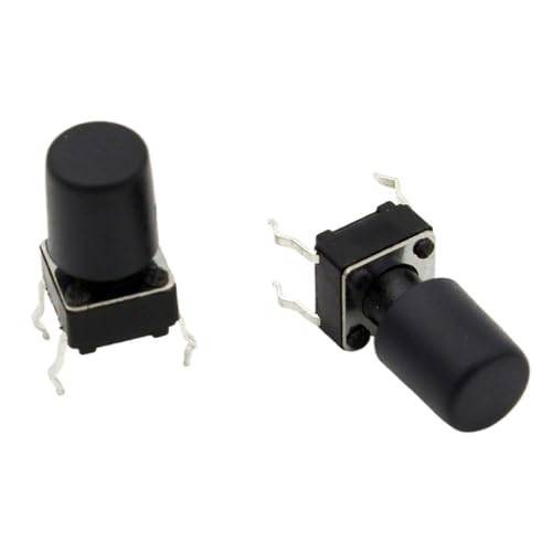 Capuchon en plastique noir G62 pour interrupteur tactile 6x6 mm - Lot de 100