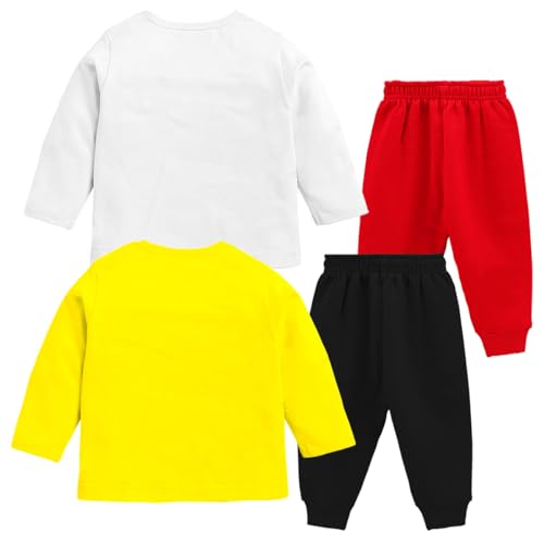 Image of Kuchipoo Kids Regular Fit Cotton T-Shirts and Pyjamas Set