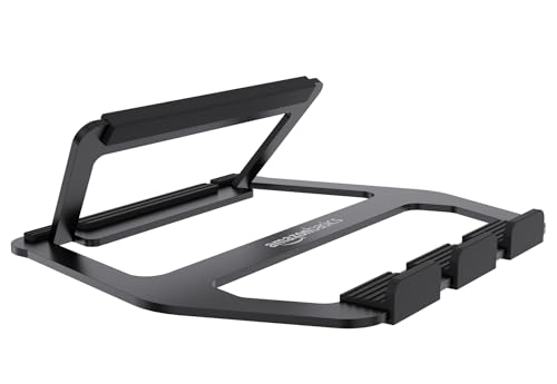 Amazon Basics Aluminum Portable Foldable Laptop Support Stand for Laptops up to 13