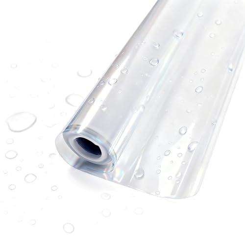 Vinilo Pared, 60x1000cm Protector Pared Cocina Electroestático Sin Pegamento, Vinilo Transparente Adhesivo Reutilizable para Muebles Encimera, Antimanchas e Impermeable, Incluye Cúter y Espátula