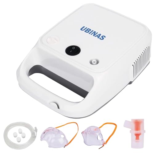 Ubinas Compressor Advance Respiratory Nebulizer with Complete Kit for Kids & Adults Nebulizer (White & Orange)