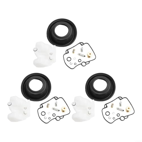 Carburetor Repair Kit Set with Diaphragm and Metal Components, for Mikuni BST36 Compatible with for Triumph 900 1996-1997 and for Suzuki Bandit 1200 1997-2000, 3-Pack