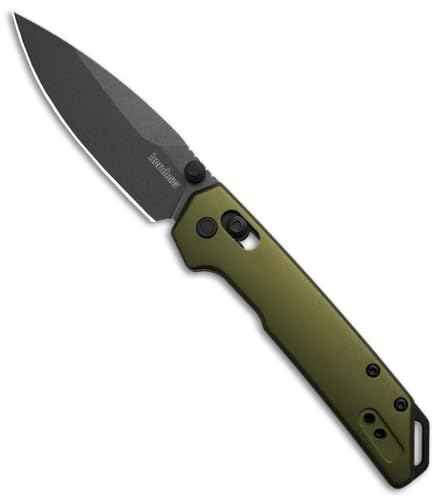 Image of Kershaw Mini Iridium Folding Pocket Knife, 3 inch D2 Steel Blade, DuraLock, Aluminum Handle, Pocketclip