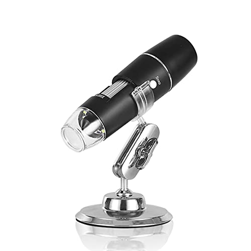 Microscopio Digital 1000X WiFi para iPhone, iPad, teléfono y Tableta Android, cámara de microscopio de Mano inalámbrica con Soporte de Metal, tamaño de Bolsillo de diseño pequeño Cover