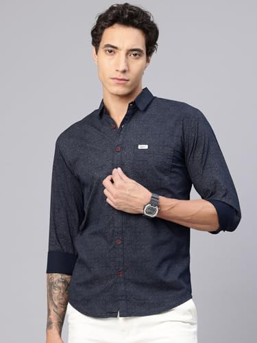 Image of Majestic Man Pure Cotton Slim Fit Printed Casual Shirt for Men