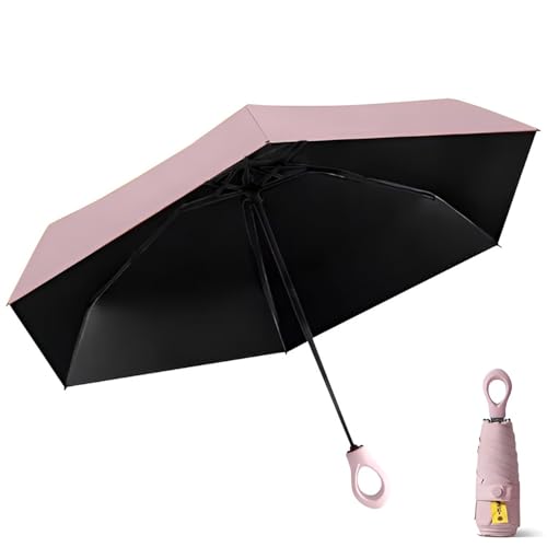 Image of Umbrella, Mini Folding Windproof & Compact UV Umbrella for Sun Protection Rain Windproof Strong Large 3 Fold for Women Handbags,3 Fold for Men Women, Stylish & Compact