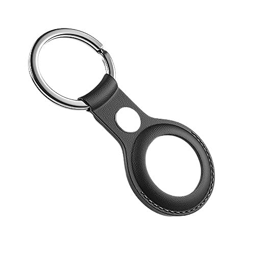 GadgetBite Portable Protective Case Anti-Scratch Cover with Keychain Compatible with AirTags 2021[Airtags Not Included]-Black, Small (GB-AIRTAG-BLK)