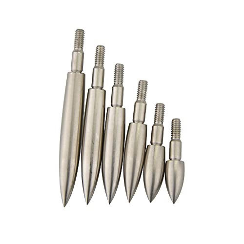 SHARROW100〜350GR狩猟矢先 矢じり 矢尻 アーチェリー矢 ターゲット矢 ネジポイント 汎用弓具 弓矢道具 魚釣り 練習 狩猟 12個入 (銀色, 100GR)
