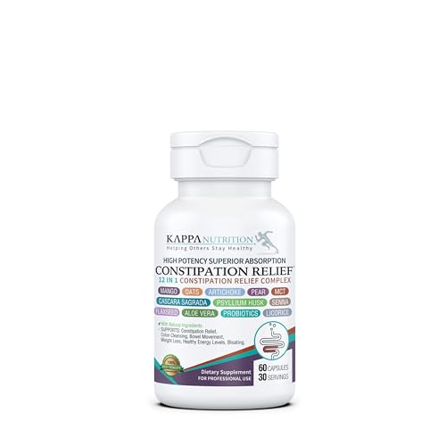 KAPPA NUTRITION Constipation Relief Supplement – Gentle Colon Cleanse for Regularity & Gut Health...