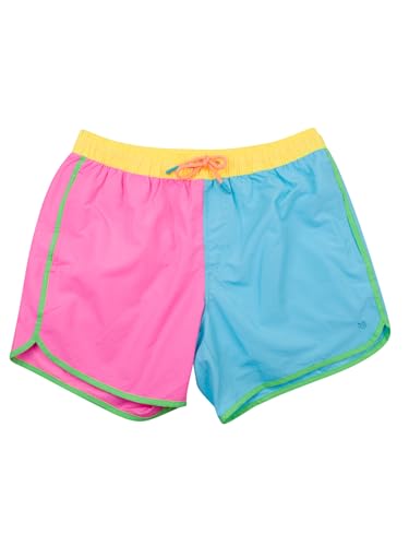 RUGGEDBUTTS Men's UPF50+ Dolphin Hem Swim Trunks