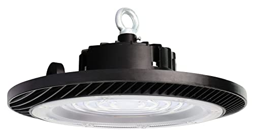 Hotte LED Éclairage Industriel Suspendu Noir 100W Grand Angle 90°